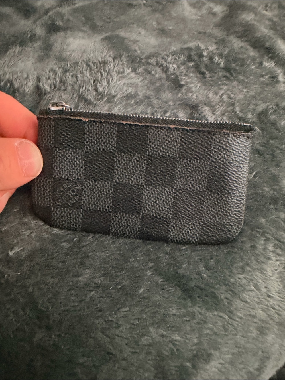 Louis Vuitton Black Damier Ebene Key Pouch